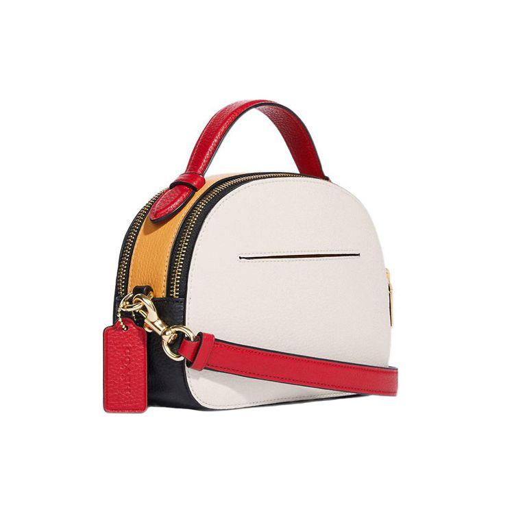Coach X Disney Collaboration X Keith Haring Serena 21 Mickey Mouse Zipper Pebble Leather Shoulder Crossbody Bag Small Women bags White C6976-IMCAH
