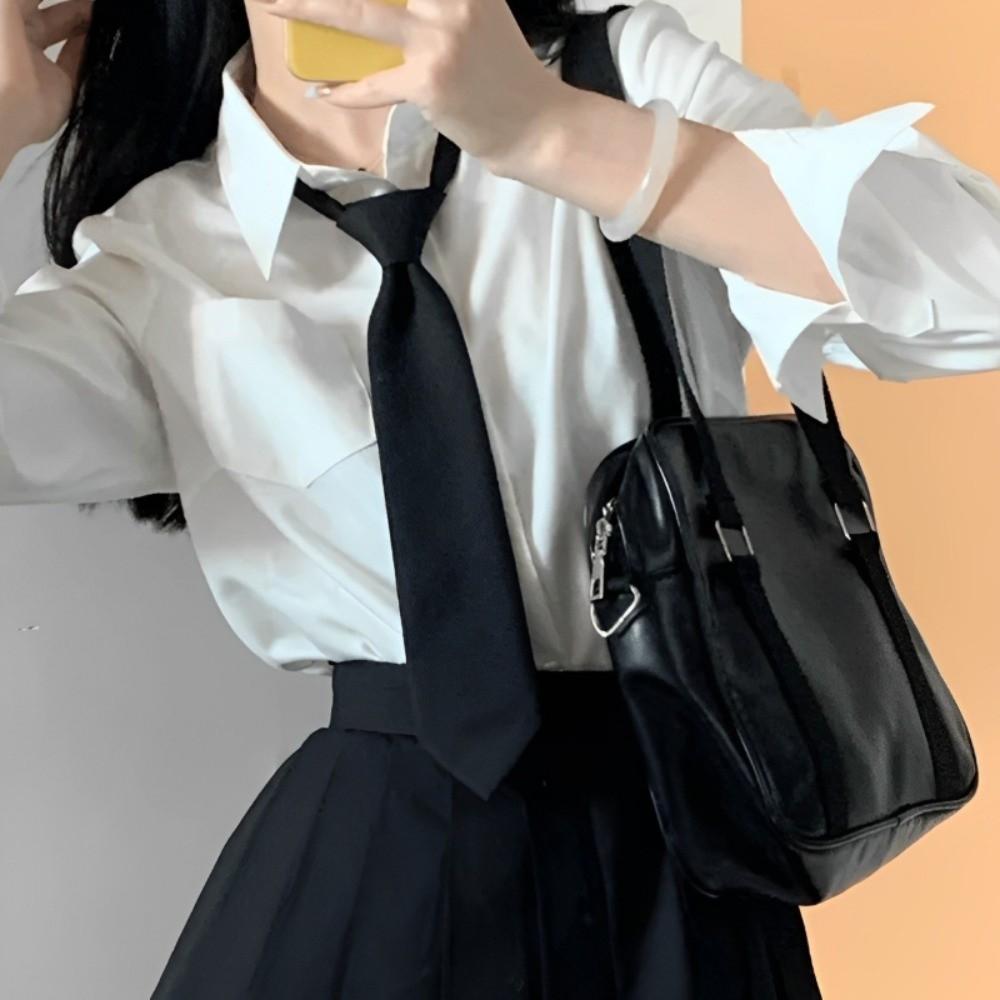 Clip on Zipper Tie Unisex Suit Zipper Neckties New Uniform Neck Tie For Men Women