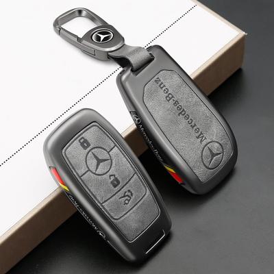 Кожаный чехол-оболочка для автомобильного ключа A B C E G S Class CLA CLS GLA GLB GLC GLE GLS EQA EQB EQC Автоаксессуары