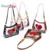 Женская сумка Cozy Up из ПВХ с диагональным крестом, прозрачная сумка через плечо Love с диагональным крестом, модная и простая сменная сумка из мягкой кожи