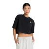 WT51528 Графическая футболка оверсайз с коротким рукавом и завышенной талией BK [New Balance] (WT51528) Женский (черный)