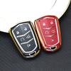 4/5 Buttons Soft TPU Car Smart Key Cover Case For Cadillac ATS CT6 CTS DTS XT5 Escalade ESV SRX STS XTS ELR 2014 - 2018 Key Fob Bag