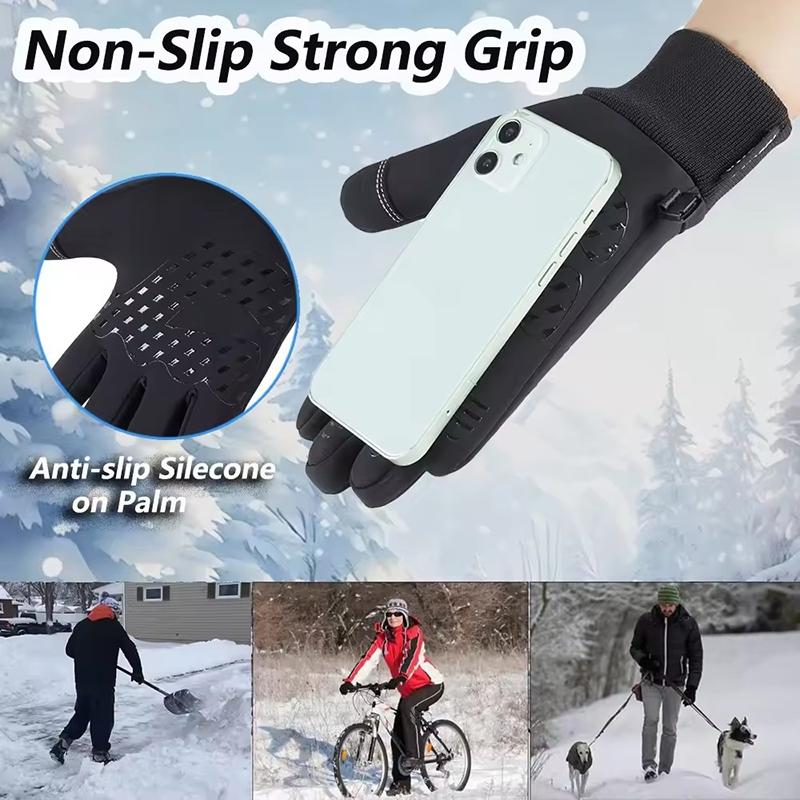 Winter Touch Screen Waterproof Gloves Unisex Outdoor Running Cycling Thick Warm Gloves Anti Slip Electric Bike Work Equipment