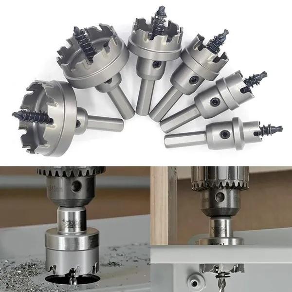 5pcs/set High Speed Steel Hole Opener Iron Plate HSS Hole Saw Drill Stainless Steel Metal Alloy Iron Cutting Drill Tool Kit HMM