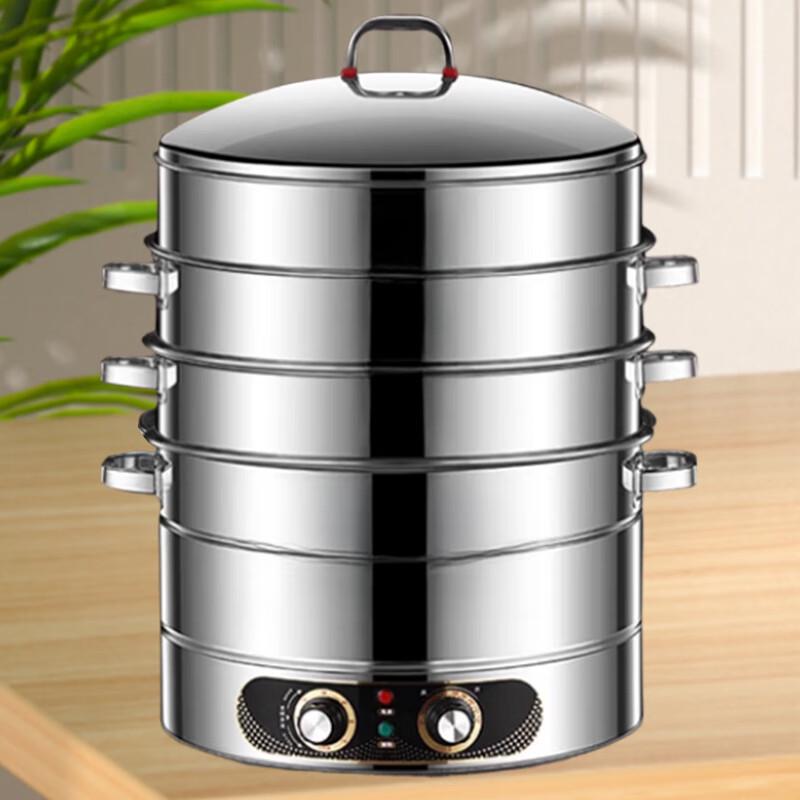 Суле 42 см Пароварка электрическая из нержавеющей стали с таймером