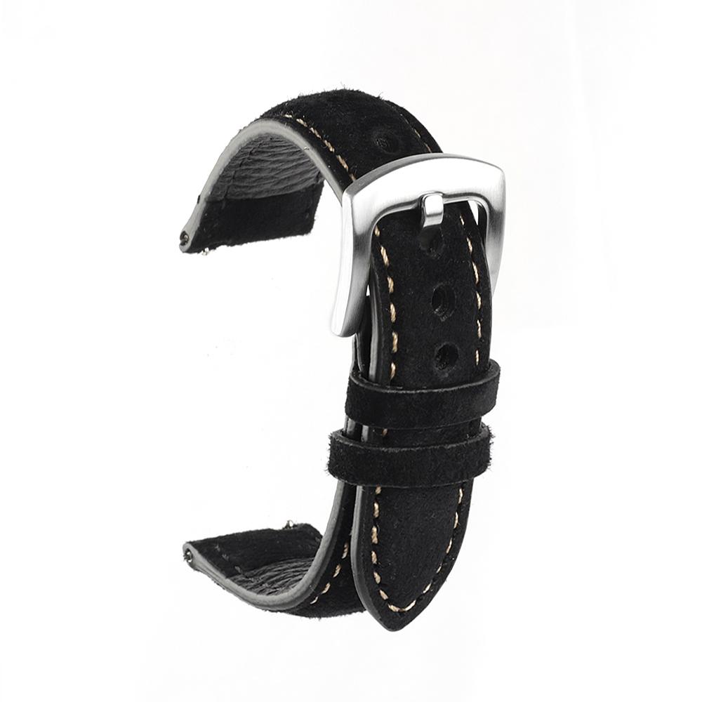 Ремешок для часов Замшевый кожаный ремешок для часов 18 мм 19 мм 20 мм 22 мм Винтажный ремешок для часов ручной работы Серый Коричневый Сменные ремни для аксессуаров для часов