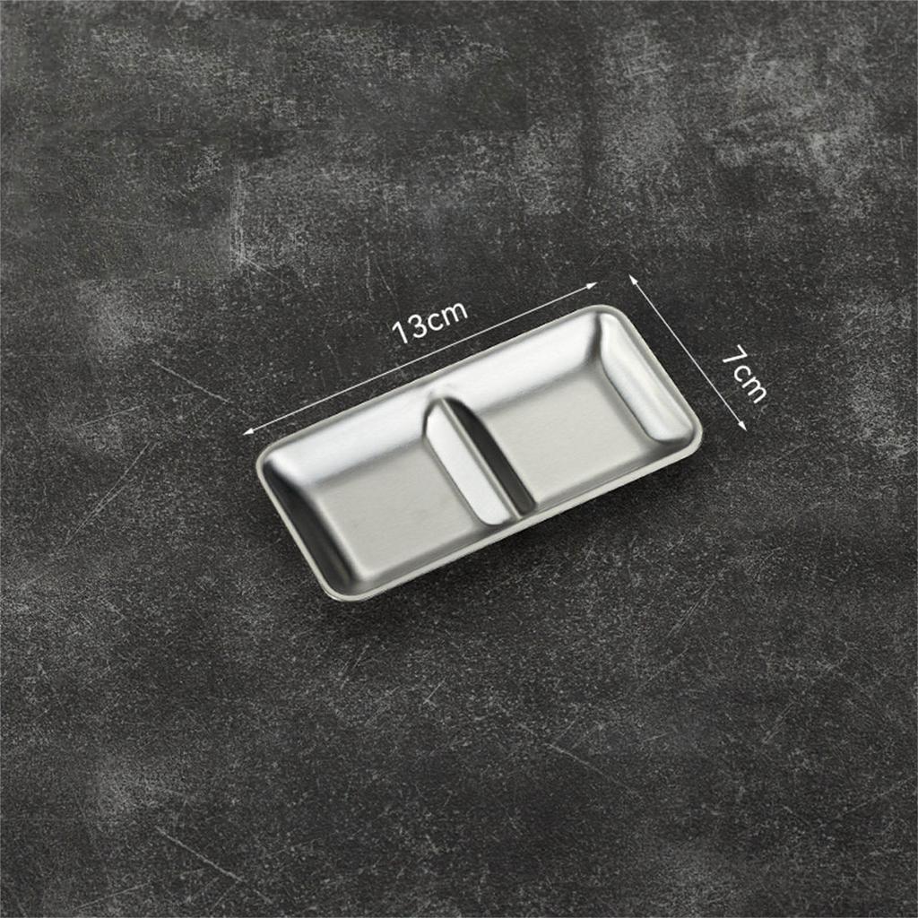 Тарелка для приправ из нержавеющей стали 304 для кухни, столовой и ресторанов. Нержавеющая миска для соусов и закусок.