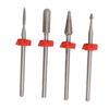 4 шт. Головка для шлифовки ногтей Многофункциональные маникюрные фрезы из вольфрамовой стали для салона
