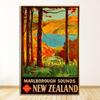 Vintage Wall Pictures Kraft Posters Coated Wall Stickers Home Decoration Kids Gift New Zealand Map Canvas Painting No Frame
