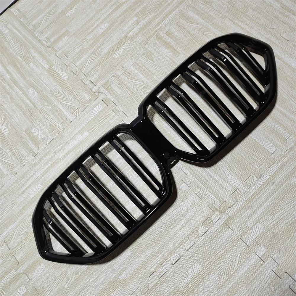 Car Front Bumper Grill For BMW X6 G06 M50i M50d X6M F96 2019-2023 Double Slat Front Kidney Grille Bodykits Tuning Gloss Black