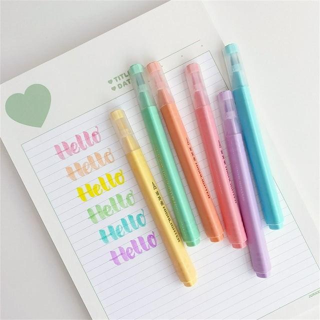 Soft Head Highlighter Pen Set, Quick Drying Pen, Painting Pen, 6-pack Set 1ml