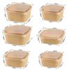 10 шт./компл. одноразовые коробки для завтрака из крафт-бумаги, легкие коробки для еды, коробки для бенто для кухонных принадлежностей