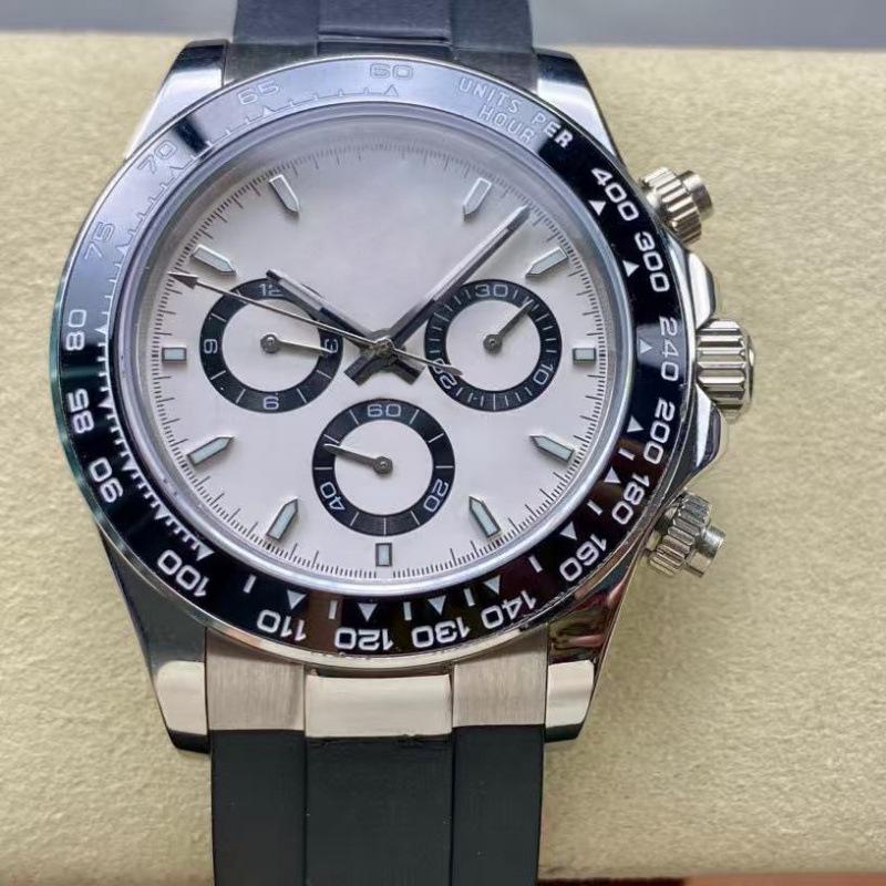 Мужские автоматические механические часы Rolex Daytona 40 мм, многофункциональные, с инкрустацией бриллиантами.