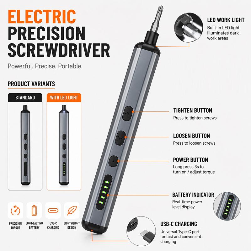 68 in 1 Precision Electric Screwdriver Set 64 Bits LED Light Rechargeable Cordless Power Screw Driver Kit For Phone Repair PC