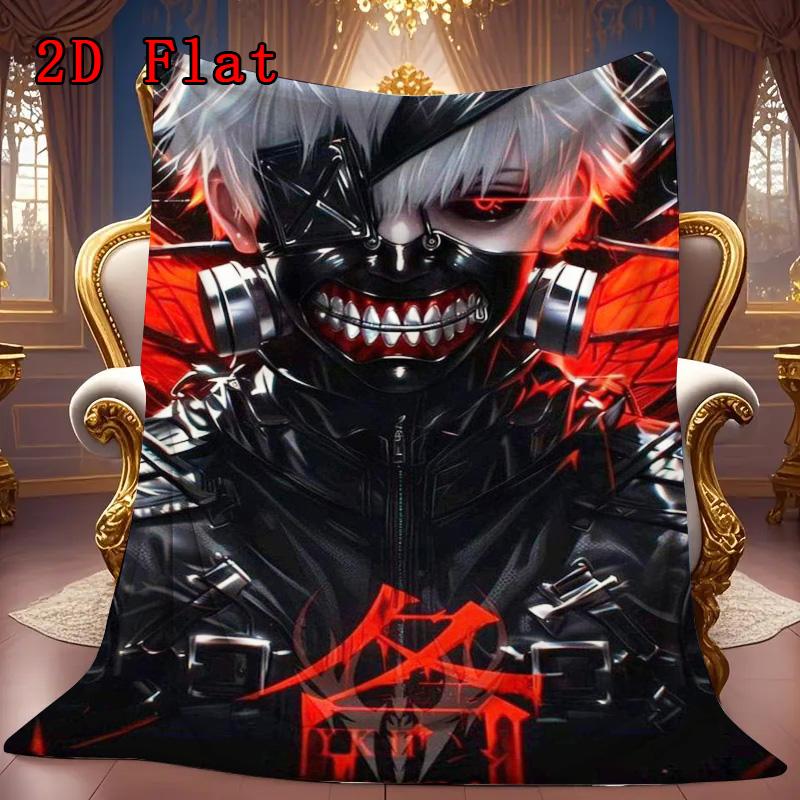 Ken Kaneki 2D Flat Pattern Flannel Blanket High quality All Seasons Warmth and Comfort Perfect for Christmas Gifts.MMT0918178
