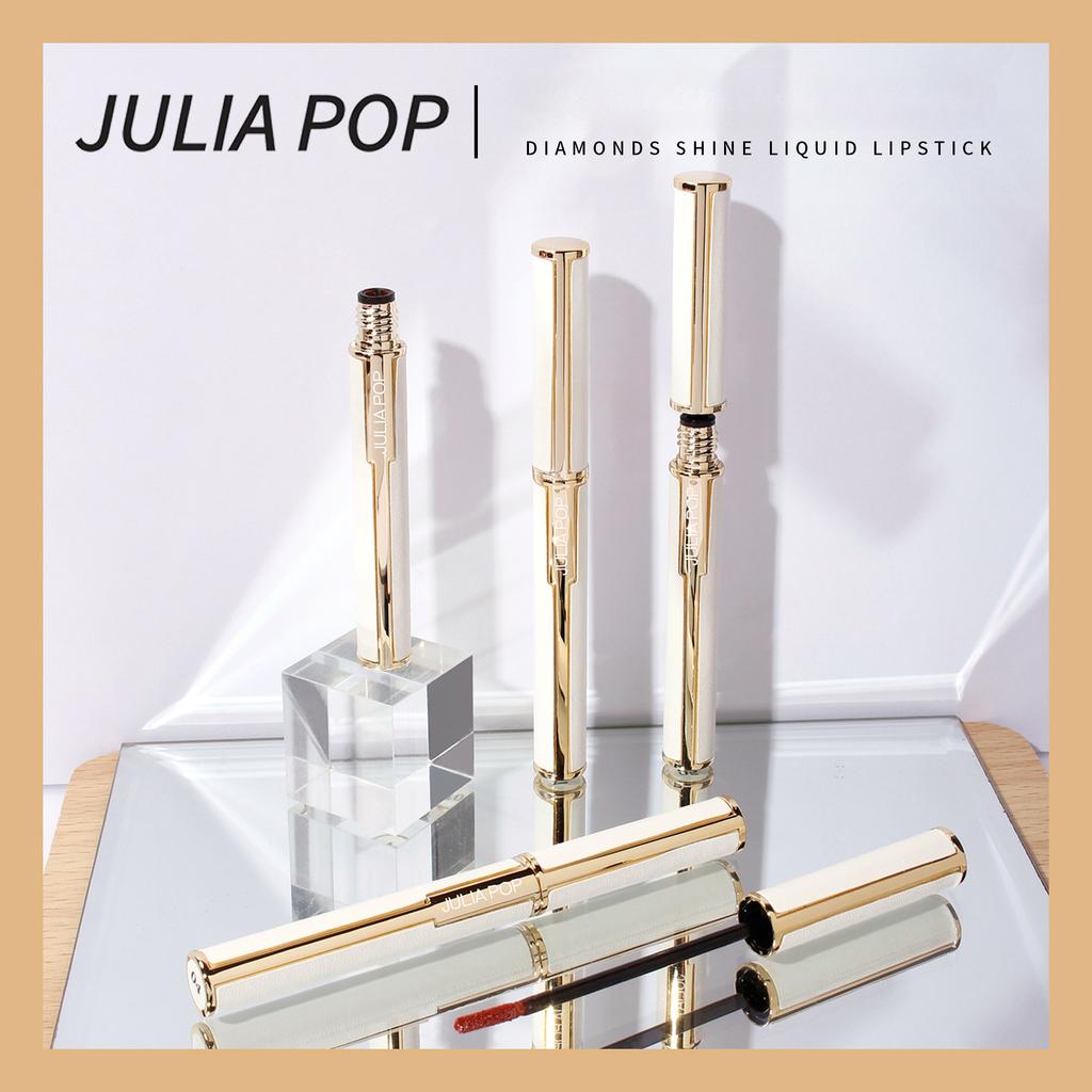 Velvet Lip Glaze with Fine Glitter Matte Lipstick Long Lasting Lip Gloss Not Easy To Stick Cup