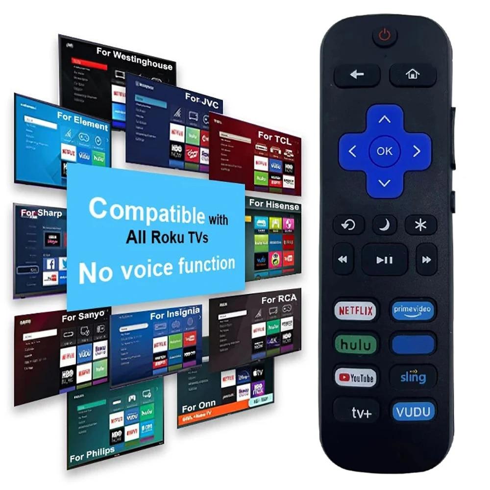 Universal Remote Control for Roku TV Infrared Controller for TCL /Hisense /Insignia /Element/Westinghouse /Hitachi with 8 Hot Keys