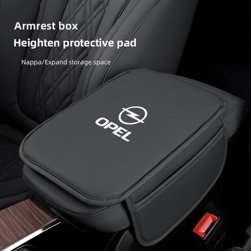 Car Armrest Box Pad Leather DJT54 Auto Armrest Mat Car Accessories For Opel Corsa D Astra Insignia Mokka Adam Combo OPC Vauxhall