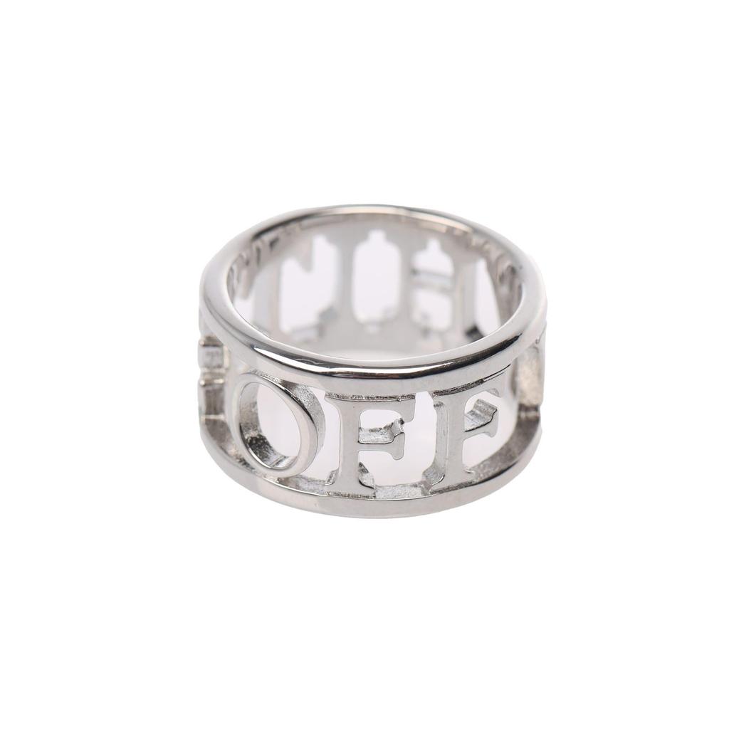 Off White Unisex Adult Logo Lettering Ring