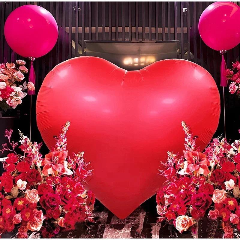 1PC Huge heart-shaped Aluminum 63 inch Foil Balloon Day Wedding Scene Birthday Anniversary Engagement Party Decoration Supplies