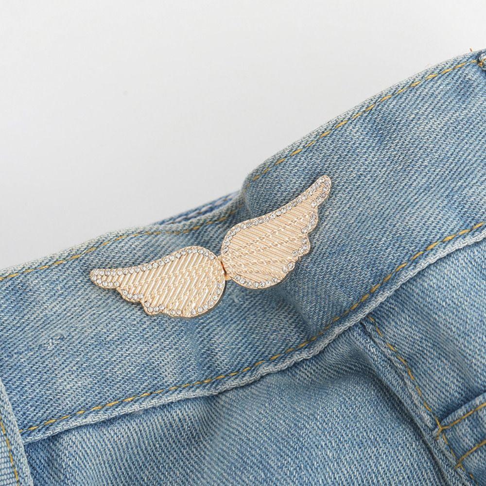Invisible Butterfly Button Adjuster Rabbit Pants Tightener Fashion Waist Buckle Party