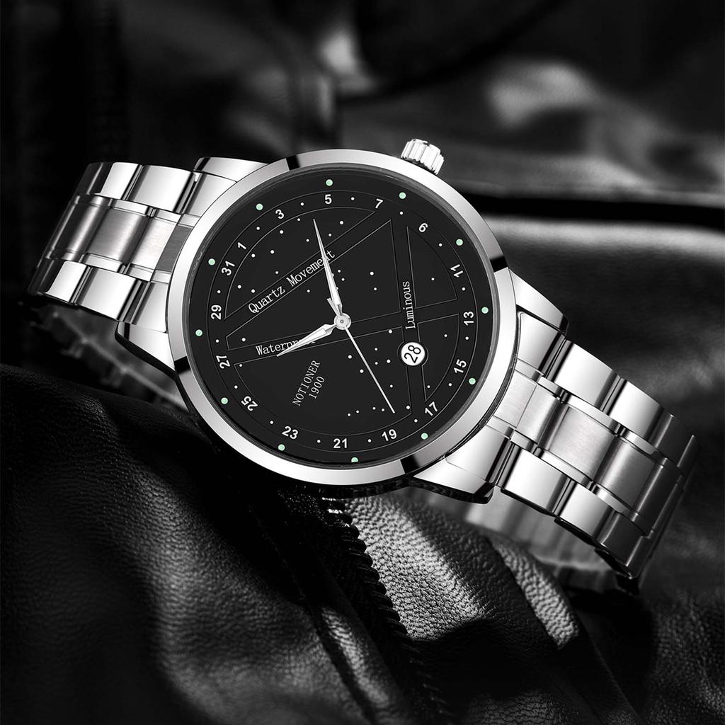 Men's Minimalist Watch Classic Business Watch Large Dial Men's Watch Hands Quartz Men's Watch Round Men's Watch