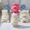 Cartoon Santa Claus Candle Silicone Mold Christmas Snowman Dwarf Elf Candle Soap Making Mold Diy Resin Gypsum Silicone Mold Gift