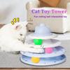 4 уровня башня с игрушками для кошек, поворотный стол, роликовые шары, игрушки, интерактивная обучающая дорожка для интеллекта, головоломка, забавные игры, аксессуары