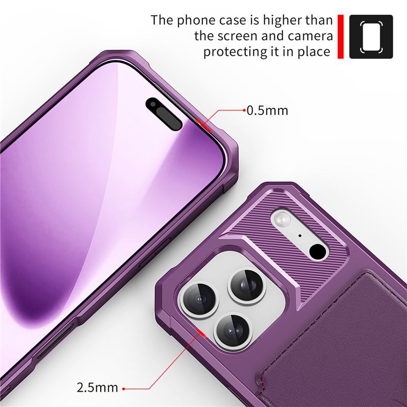Магнитный держатель для карт в машину с защитой от падения для iPhone 17 Pro/16 Pro Max