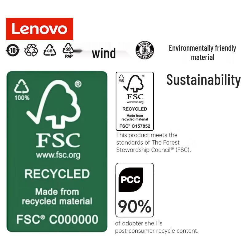 Lenovo 65W USB-C Laptop Power Adapter Charger