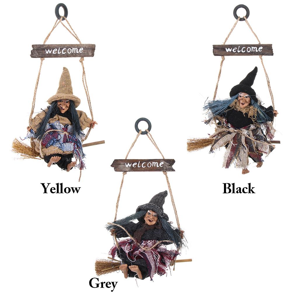 Party Decoration Home Door Bar Club Decor Haunted House Props Halloween Hanging Ghost Witch Dolls