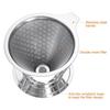 Воронка для кофе uxcell Pour Over 600 ячеек Диаметр конуса 113 мм Многоразовый фильтр для кофе Трубка из нержавеющей стали С решеткой Для 1-2 чашек