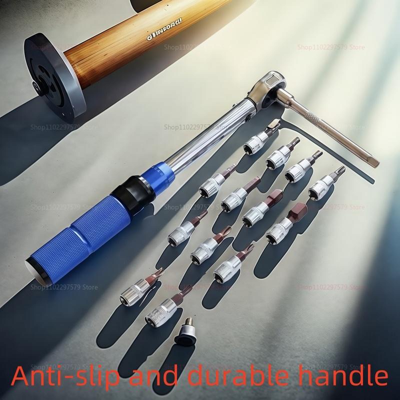 Набор из 15 шт. предварительно настроенных динамометрических ключей 1/4'' 2-24 Н·м Трещотка для снятия гильз Инструмент для авторемонта для технического обслуживания автомобилей