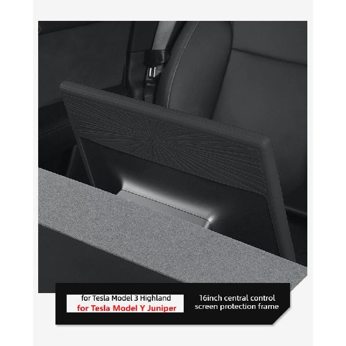 For Tesla Model 3 Y YL Juniper Highland 2026 Central Control Display Screen Protect 16-inch Silicone Protective Frame Edge Cover