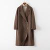Women's Double-Faced Wool Double-Breasted Long Coat - Classic Suit