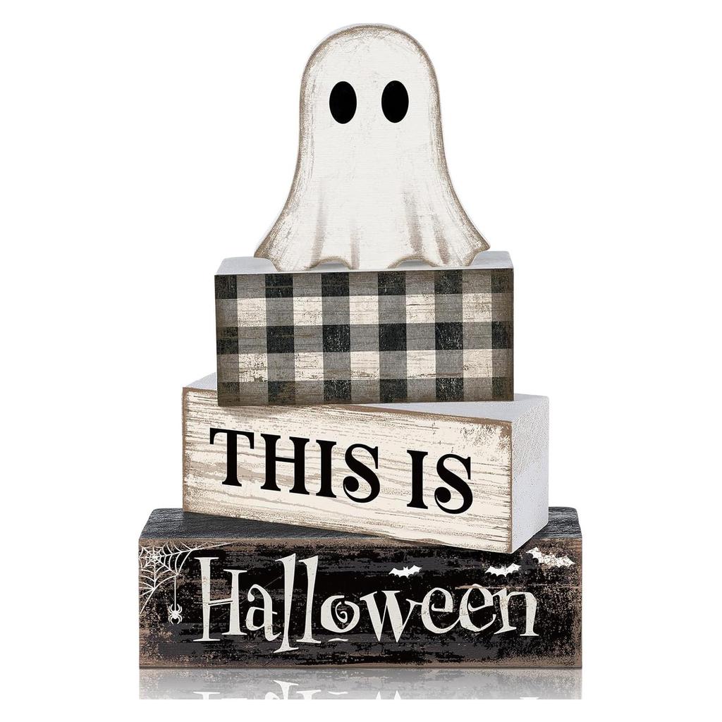 4Pcs Football Table Decorations Football Tiered Tray Decor Sport Game Centerpiece Sign Decorative Rugby Stack Block Gift for Fans Club Tailgate