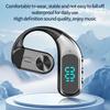 Rotatable Wireless Bluetooth Headphones With Digital Display Open-Ear Business Bone Conduction Clip-On Headphones