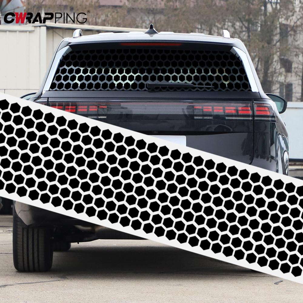 Сотовая наклейка на автомобиль Водонепроницаемая Устойчивая к царапинам Накладка на центральную стойку B Самоклеящаяся виниловая Защита экстерьера автомобиля