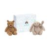 Jellycat Подарочная коробка «Лучший партнер» с кроликом Бонни и медведем Барсело, плюшевая фигурка-подставка, высота 28 см/31 см