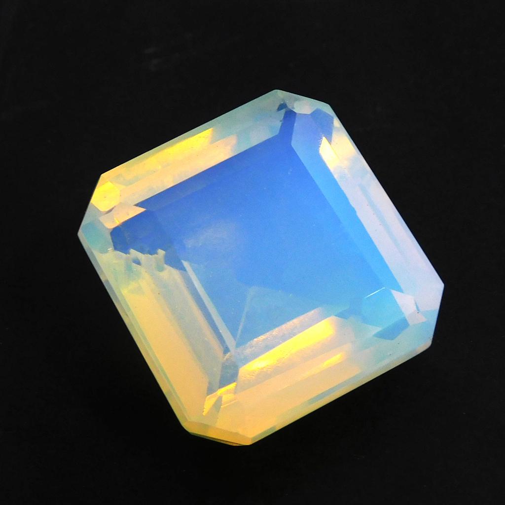 Lab-Created Opal Loose Gemstone 79.80 ct Ethiopian Multi-Color Square October Birthday Birthstone