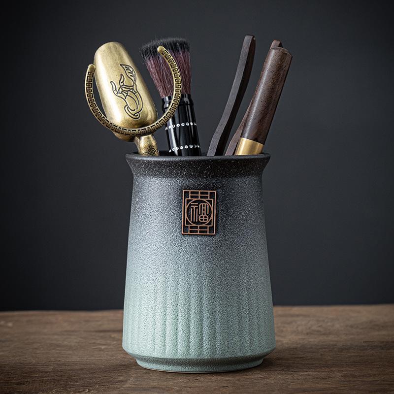 6 шт./набор Инструменты для чайной церемонии, термостойкая чайная банка, деревянная китайская чайная ложка для гунфу, щипцы для чая, набор игл, принадлежности для чайной комнаты