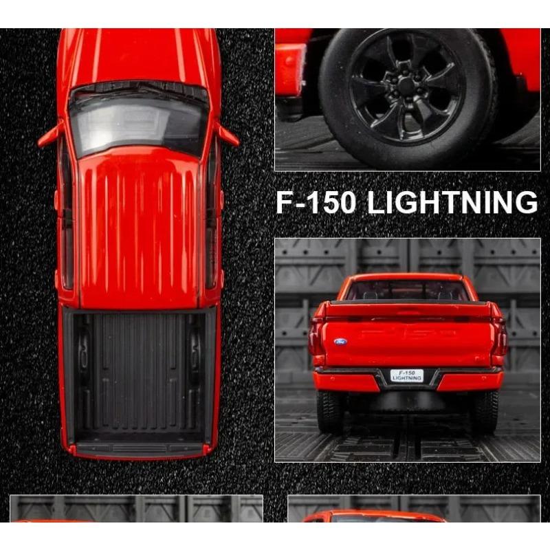 1/36 Ford Raptor F150 Lightning Сплав Литой Игрушечная Модель Автомобиля Звук и Свет Инерционный Детская Игрушка Коллекционные Предметы Подарок на День Рождения