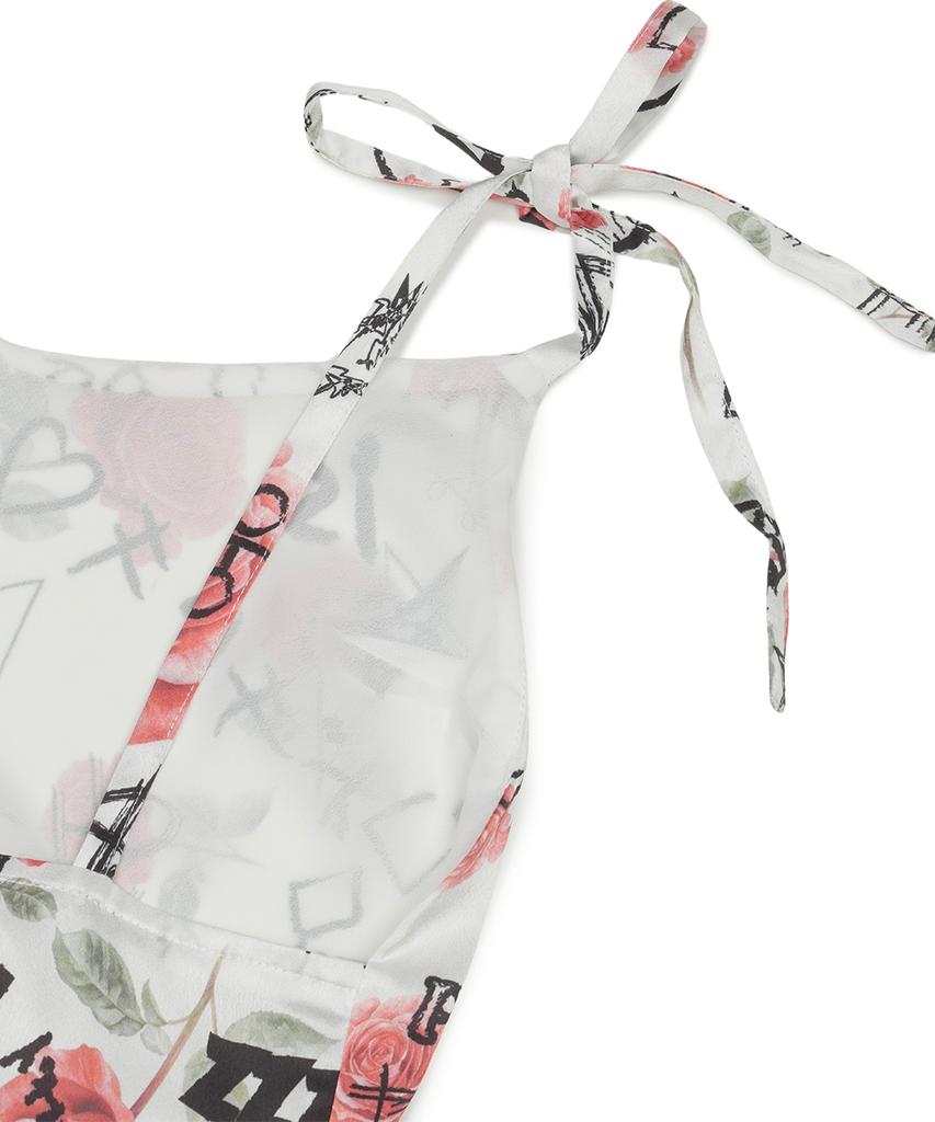 GRAILZ Graffiti Flower Dress [White]