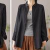 Fashion Spring Autumn Neck Button Shirts Casual Turn Down Collar Womens Long Sleeve Cotton Blouse Summer