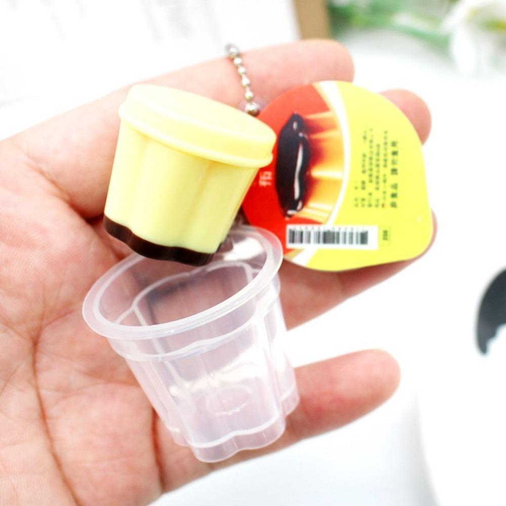 Squeeze Miniature Pudding Keyring Food Play Slow Rebound Pinch Pendant Backpack Decor