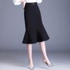 Юбка-рыбий хвост короткая юбка юбка женская летняя юбка весенняя женская маленькая мужская высокая талия черная тонкая корейская