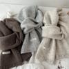 Unique 100% Pure Wool Korean Scarf: Cute Unisex Couple Style for Winter 2024