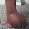 Ультрареалистичный двухслойный силиконовый дилдо – 8,66" гибкая изогнутая игрушка с мощной присоской для стимуляции точки G и анальной игры, для использования без рук мужчинами и женщинами
