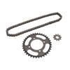 420 Chain Sprocket Set Steel 10T Front Motor Sprocket 36T Rear Chain Wheel Sprocket with 60 Link Drive Chain for DIY
