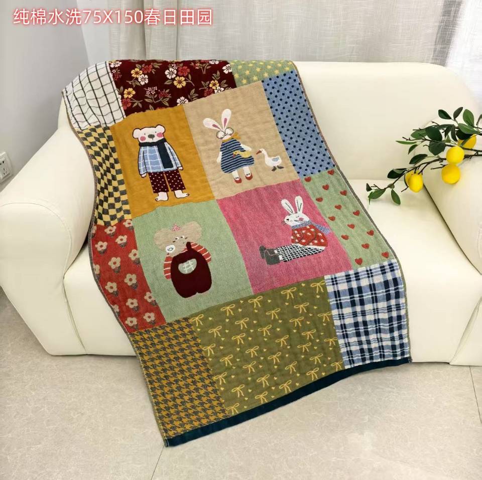 Multi-Layer Gauze Cotton Bath Towel Soft And Comfortable Beach Towel Ethnic Style Sun God Skin-Friendly Water Absorption
